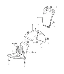 Linings / Wheel housing 997.2 Carrera 2009-12