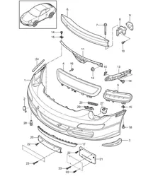 Parachoques delantero 997.2 carrera 2009-12