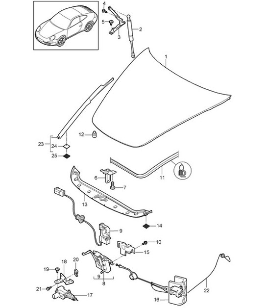 Diagram 803-000 Porsche Panamera V6 3.6L 2WD (310Hp) Body