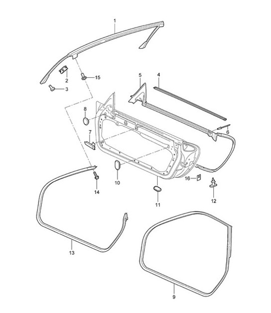 Diagram 804-010 Porsche Cayenne Turbo S V8 4.8L Benzina 550CV Carrozzeria