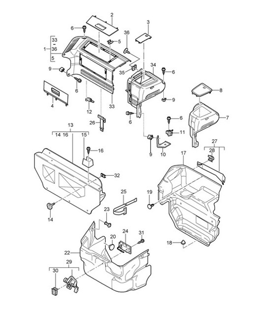 Diagram 807-000 Porsche Panamera Diesel V6 3.0L Body