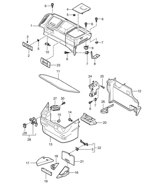 Diagram 807-001 Porsche Cayman 718C (982C) 2017>> Body