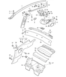 Linings, Rear - TARGA - 997.2  2009-12