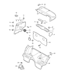 Garnitures arrière - CABRIO - 997.2 Carrera 2009>>