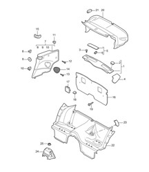 Garnitures arrière - CABRIO - 997.2 Carrera 2009>>