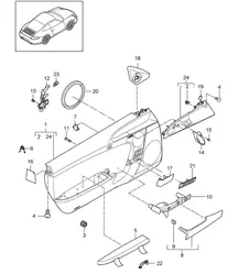 Door panel / Accessories 997.2 Carrera 2009-12