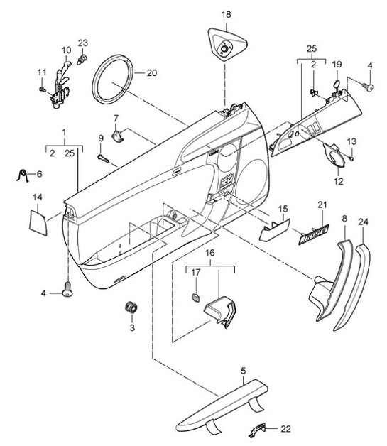 Diagram 807-013 Porsche Cayenne 9PA1 (957) 2007-2010 Body