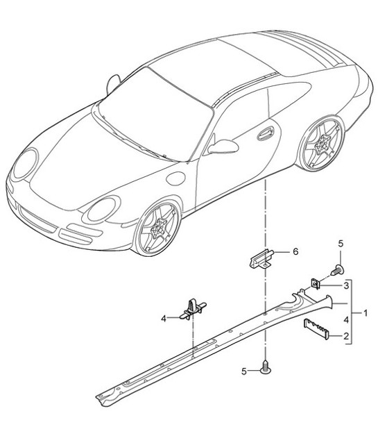 Diagram 810-005 Porsche 991 Targa 4 3.0L (370 Bhp) Body