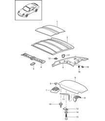 Hardtop / Sound absorber - PR:550 - 997.2 Carrera 2009-12