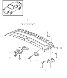 Loquet de cadre de toit - SPEEDSTER, PR:503 - 997.2 2011>>