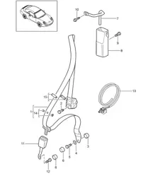 Sicherheitsgurt, vorne - CABRIO - 997.2 Carrera 2009-12