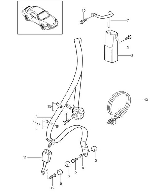 Diagram 812-001 Porsche 996 C4 3.4L 1997-08/01 Body