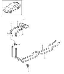 Sistema di riscaldamento - 1 - Linea di alimentazione/linea di ritorno 997.2 Carrera 2009-12 Sistema di riscaldamento - 1 - Linea di alimentazione/linea di ritorno 997.2 Carrera 2009-12