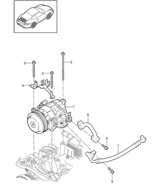 Diagram 813-015 Porsche Cayenne Coupe V6 3.0L Petrol 340Hp 