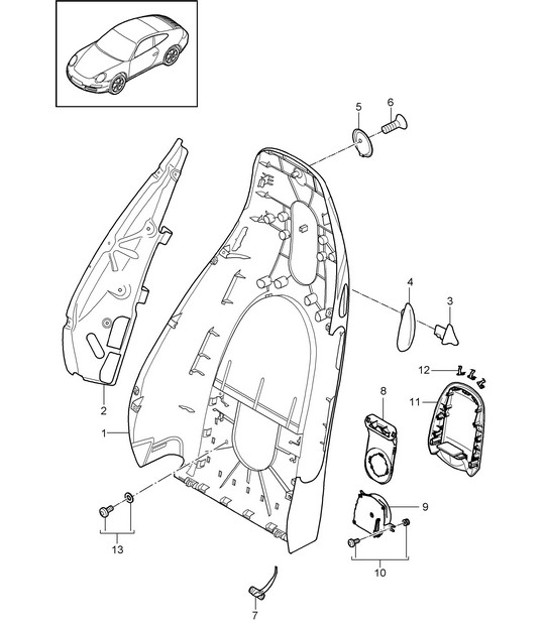 Diagram 817-004 Porsche Cayman 987C/981C (2005-2016) Body