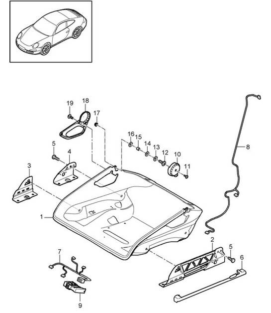 Diagram 817-064 Porsche 997 (911) MK2 2009-2012 Body