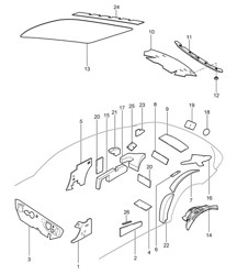 Karosserie / Schalldämmung 997.2 Carrera 2009-12