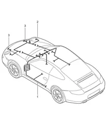 Wiring looms - FRONT - 997.2 Carrera 2009-12