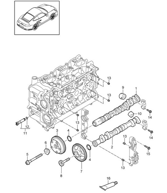 Diagram 103-010 Porsche Cayenne 9PA1 (957) 2007-2010 Engine