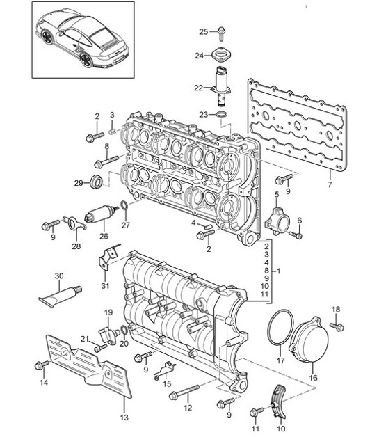 Diagram 103-012 Porsche Cayenne S E-Hybrid V6 3.0L 519Hp 