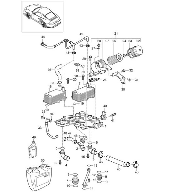 Diagram 104-015 Porsche Cayman 987C/981C (2005-2016) Engine