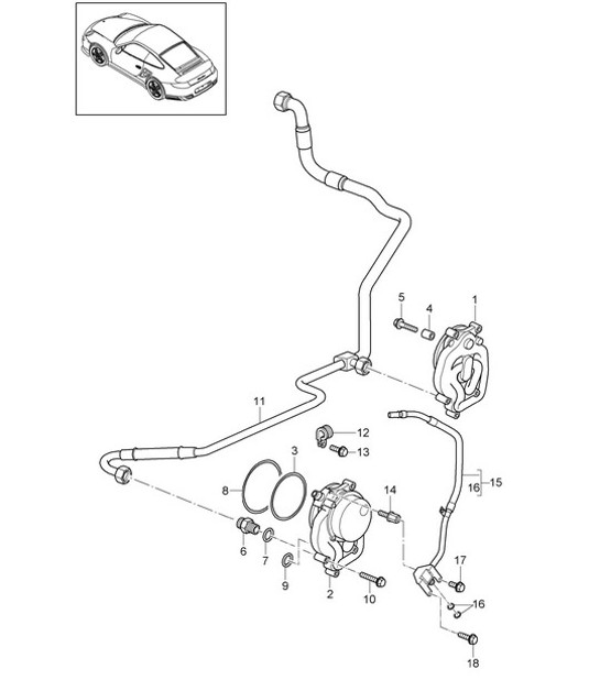 Diagram 104-020 Porsche Cayman S 3.4L 987C 2005-08 Engine