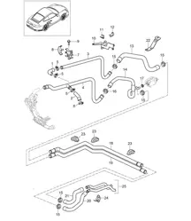 Leitungsheizung – 9770 – 997.2 GT2 RS 3.6L 2010–11