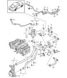 Conexión / Tubería de agua - A170 - 997.2 Turbo 3.8L 2010-13