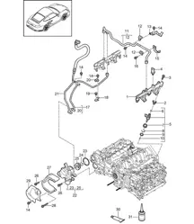Tubo raccolta carburante / Pompa alta pressione - A170 - 997.2 Turbo 3.8L 2010-13