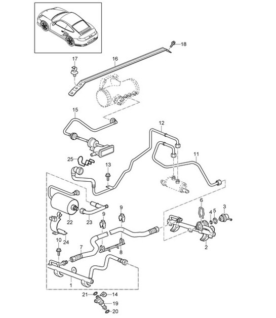 Diagram 107-007 Porsche Macan GTS Petrol 3.0L V6 360Bhp Engine