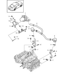 Uitlaatgaszuiveringssysteem w. secundaire luchtinjectie - A170 - 997.2 Turbo 3.8L 2010-13