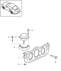 Suspensión del motor - 9770 - 997.2 GT2 RS 3.6L 2010-11