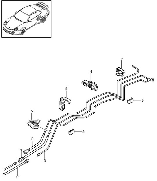Diagram 201-010 Porsche 992 Carrera 4 GTS 3.6L 