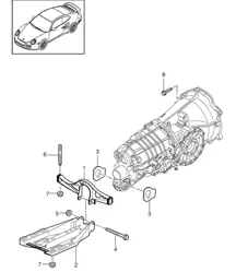Suspensión de transmisión - CG150, PDK - 997.2 Turbo 2010-13