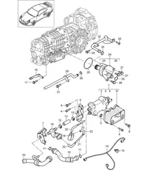 Refroidisseur d'huile de transmission / Pompe à huile de conduites 997.2 Turbo / GT2 RS 2010-13