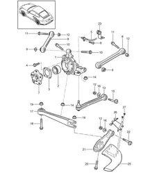 Hinterachse / Radträger / Führung / Radnabe 997.2 Turbo / GT2 RS 2010-13