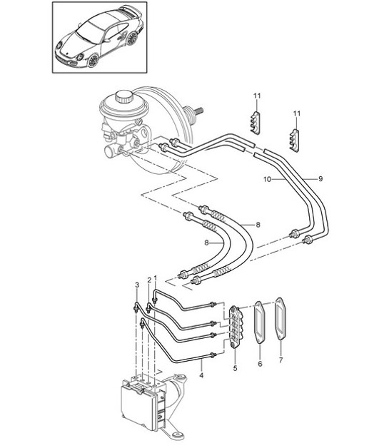Diagram 604-005 Porsche 356 (1950-1965) Wheels, Brakes