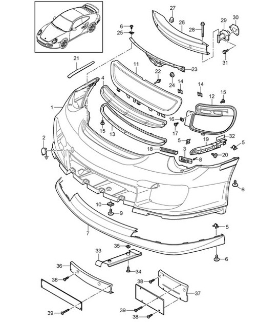 Diagram 802-002 Porsche 997 MKII GT2 RS 2011>> Body