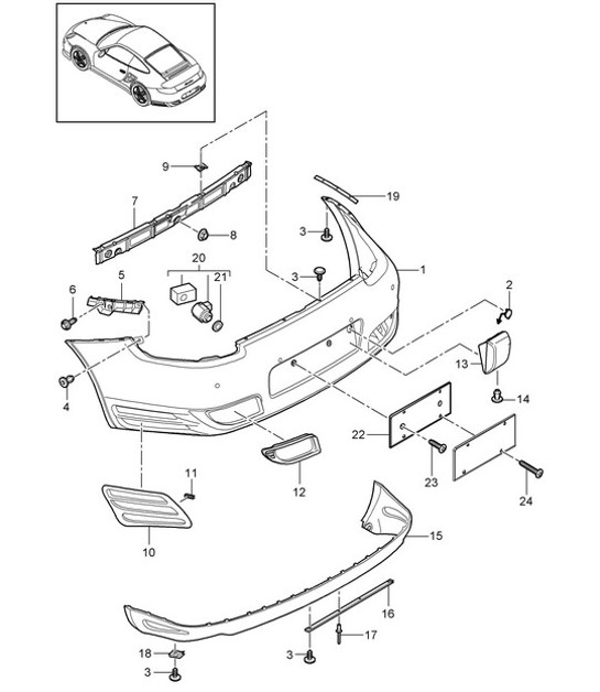 Diagram 802-005 Porsche Panamera S V8 4.8L Body