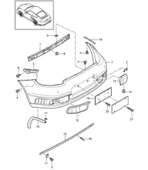 Rivestimento paraurti posteriore 997.2 GT2 RS 2010-11