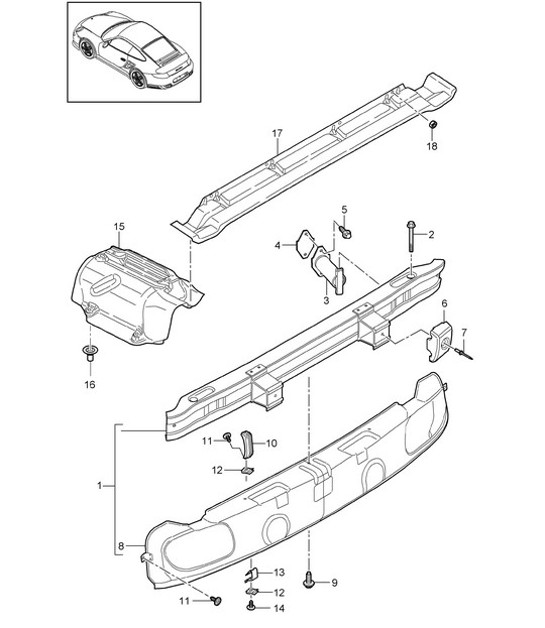 Diagram 802-007 Porsche Cayman 987C/981C (2005-2016) Body