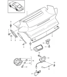 Capot arrière 997.2 GT2 2010-13