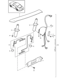 Rear spoiler 997.2 Turbo 2010-13
