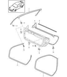 Junta de puerta / Junta / Parabrisas 997.2 Turbo / GT2 RS 2010-13