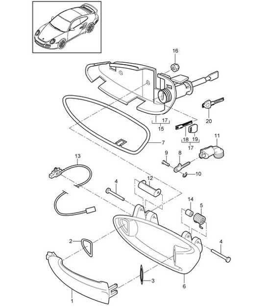 Diagram 804-020 Porsche 928 (1978-1995) 
