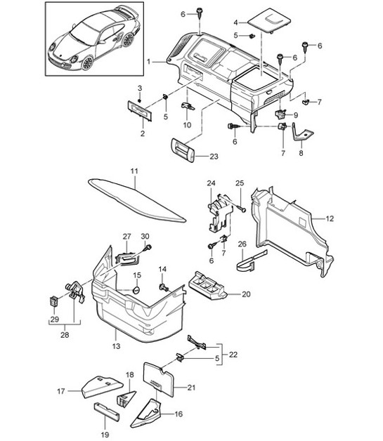Diagram 807-000 Porsche Cayenne S 4.5L V8 2003>> Body