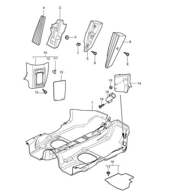 Diagram 807-002 Porsche Cayenne S V8 4.8L Petrol 400HP Body