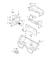 Garnitures Arrière - CABRIO - 997.2 Turbo 2010-13