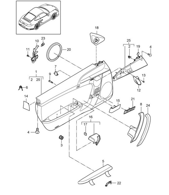 Diagram 807-010 Porsche 997（911）MK2 2009-2012  车身
