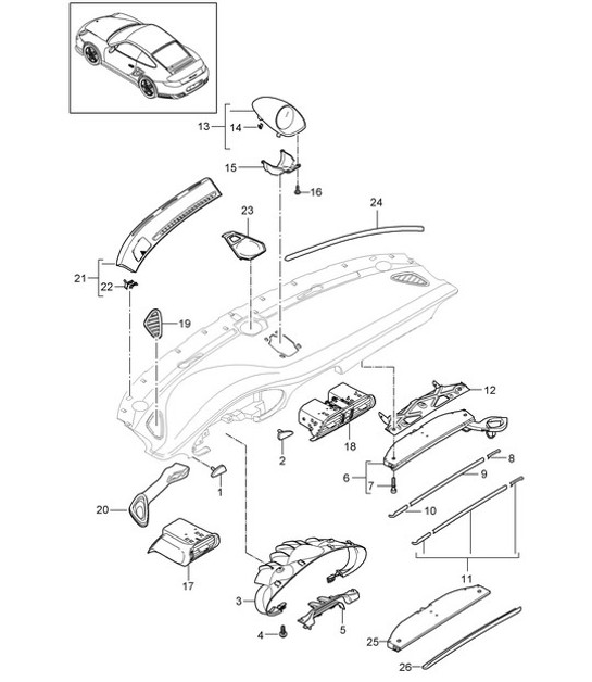 Diagram 809-001 Porsche Cayenne 3.2L V6 2003>> Body